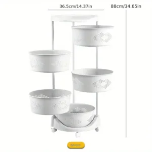 Multi layer Kitchen Round Rotating Storage Rack